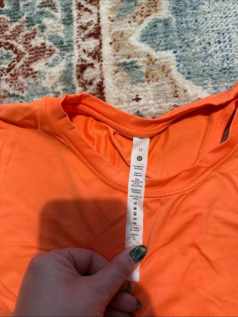 Neon Orange Open Back Top - Picture 2 of 6